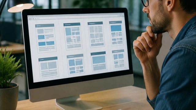 What are the commonly used column designs in website construction?