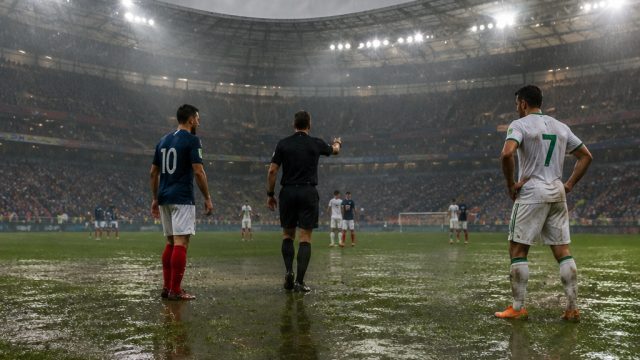 Weather Disrupts World Cup Action: France-Iraq Match Halted