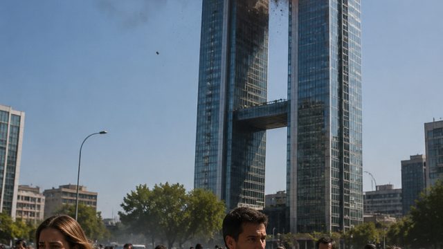 Emergency Evacuation at Iconic Madrid Skyscraper After Explosion